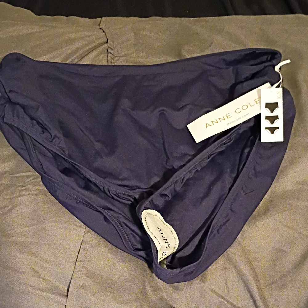 Anne Cole Dark Navy Swim Bikini Bottoms